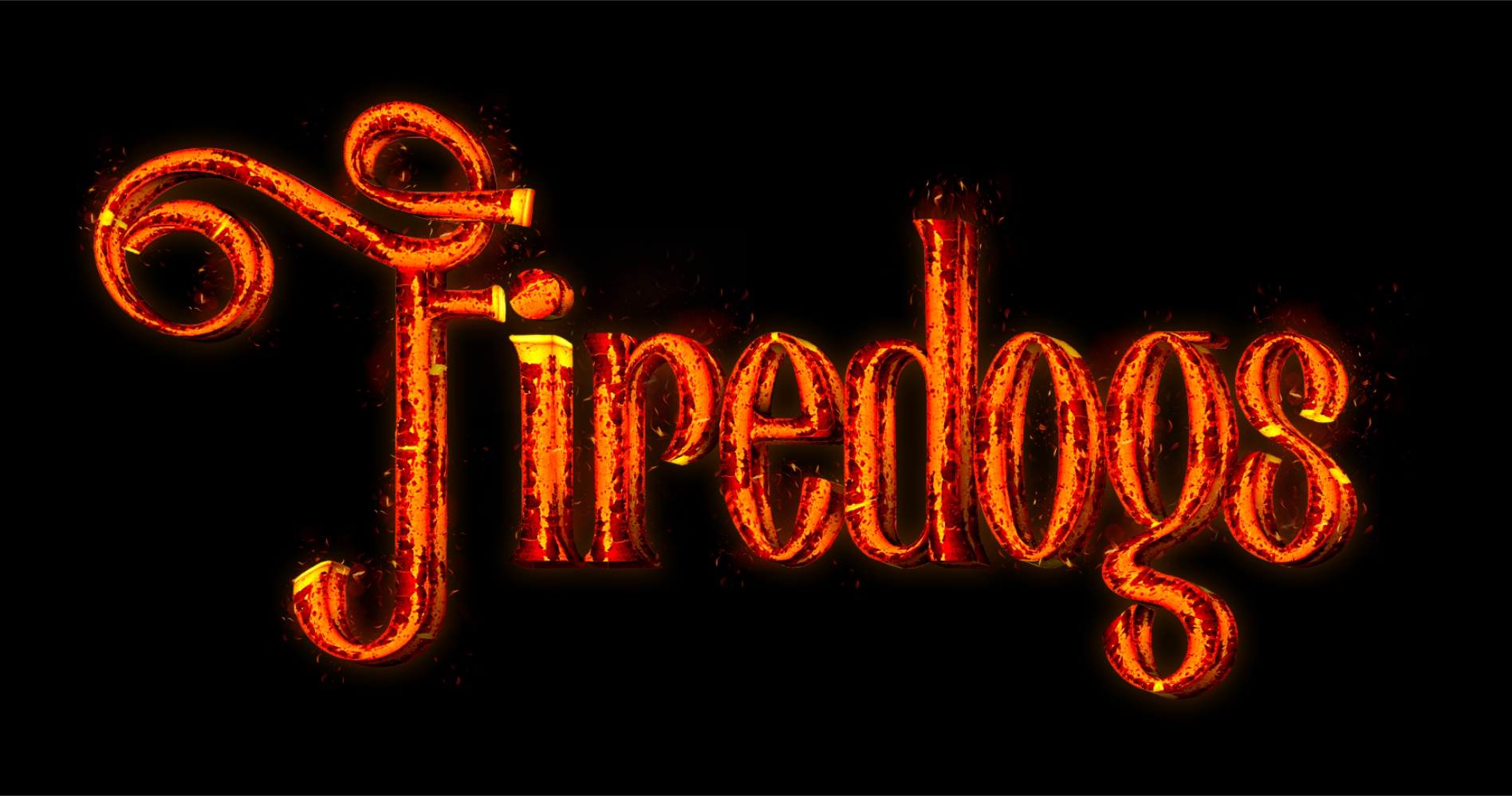 Firedogs — logotipo em brasa